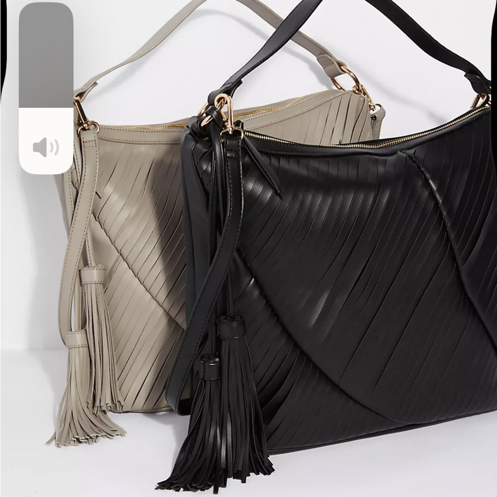 Free People Jinx Black Vegan Leather Tote - Picture 2 of 5